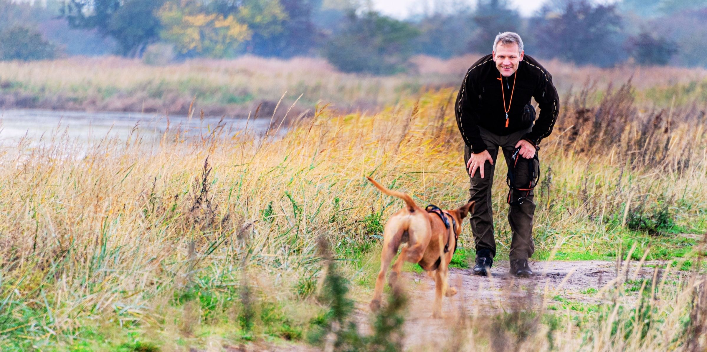 Hvide Sande met hond