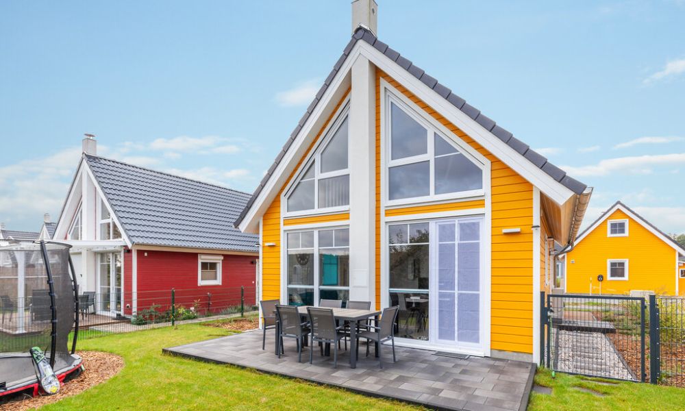 Hafendorf Zerpenschleuse met hond